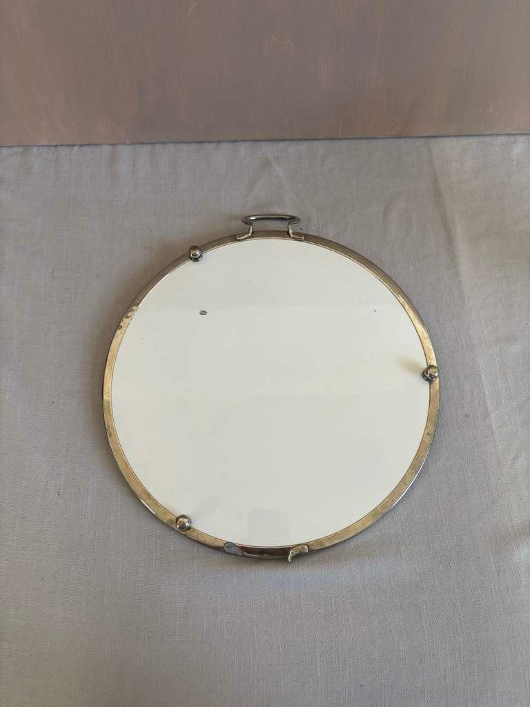 Vintage Round Deep Blue Botanical Strawberry Trivet Tray - Collector & Curator