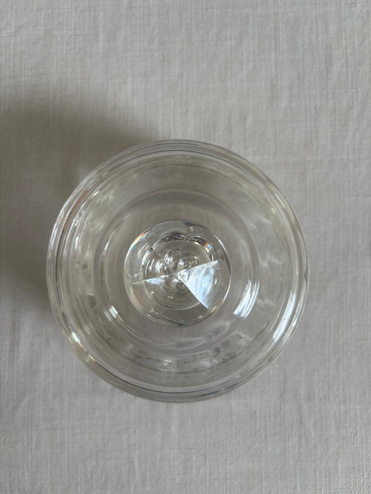 Vintage Faceted Glass Lidded Cloche
