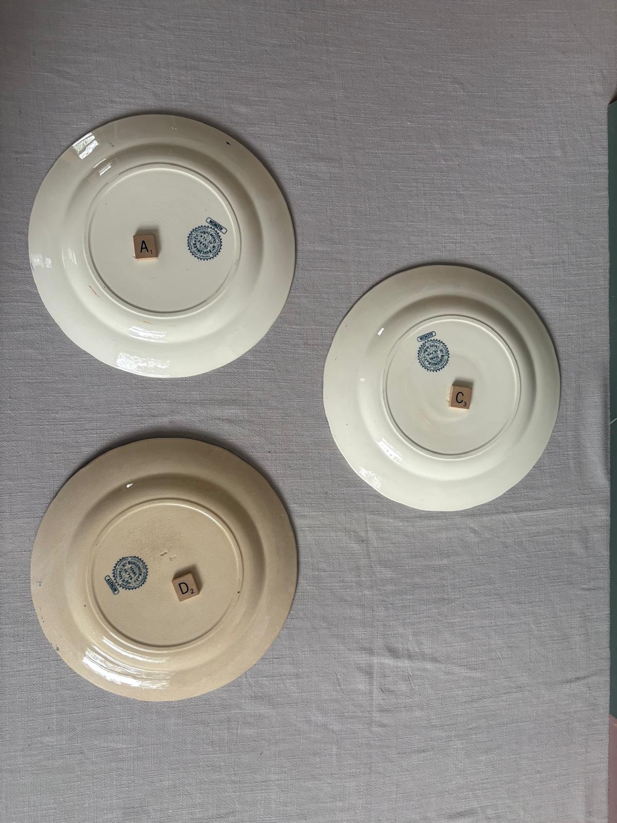 Alençon series by Choisy-le-Roi Plates A, C, D