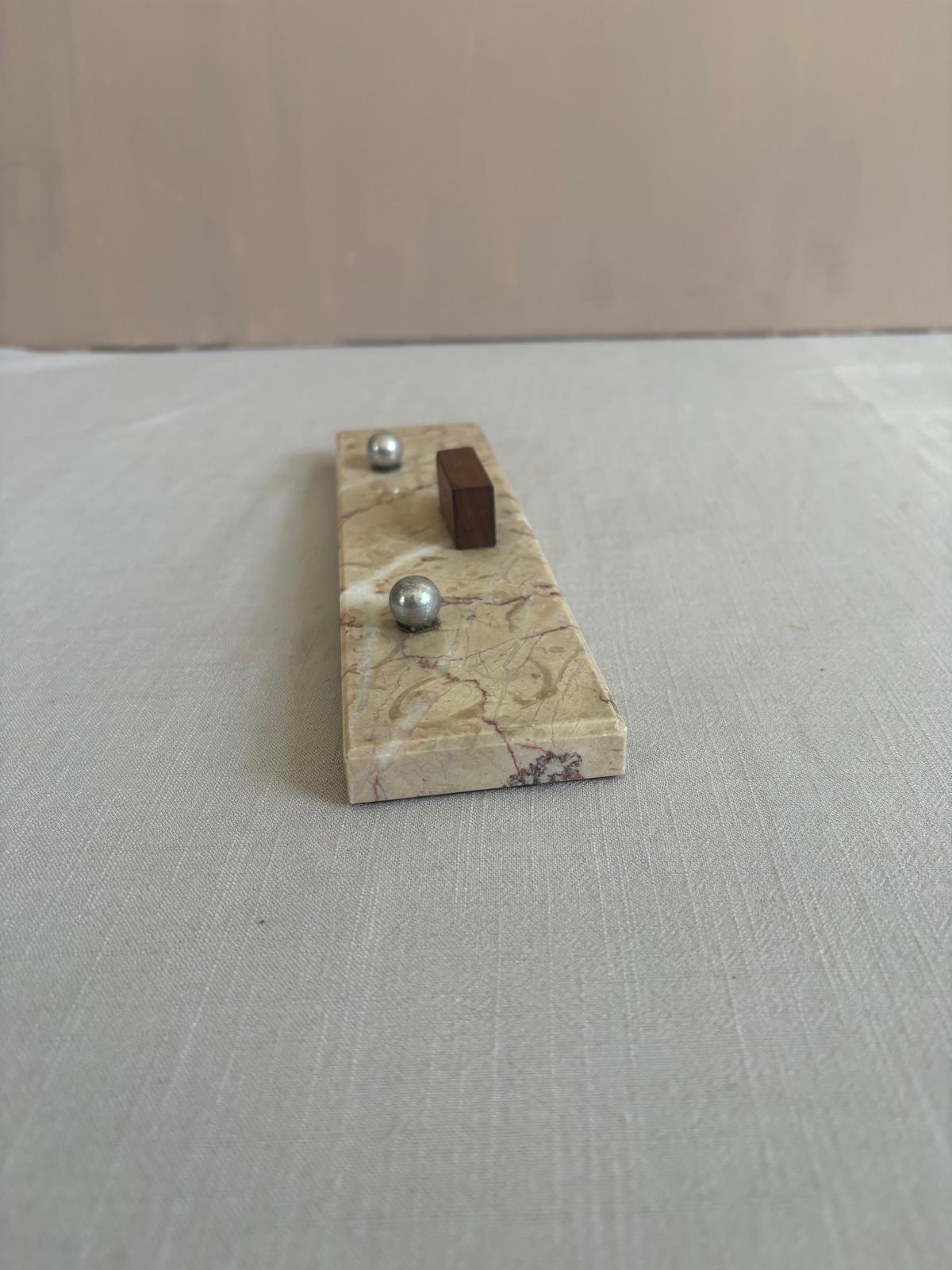 Vintage French Marble & Chrome Picture Stand