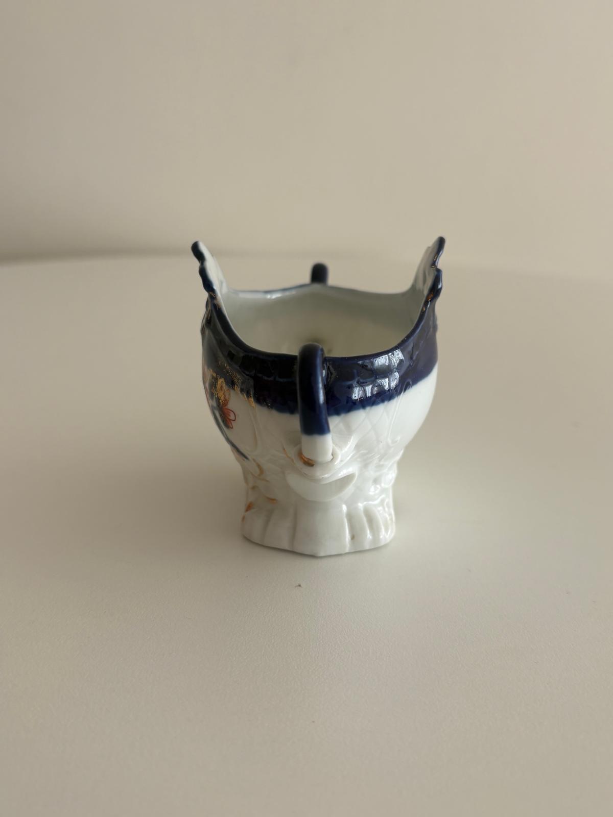 Antique Imari Style Porcelain Bowl with Handles
