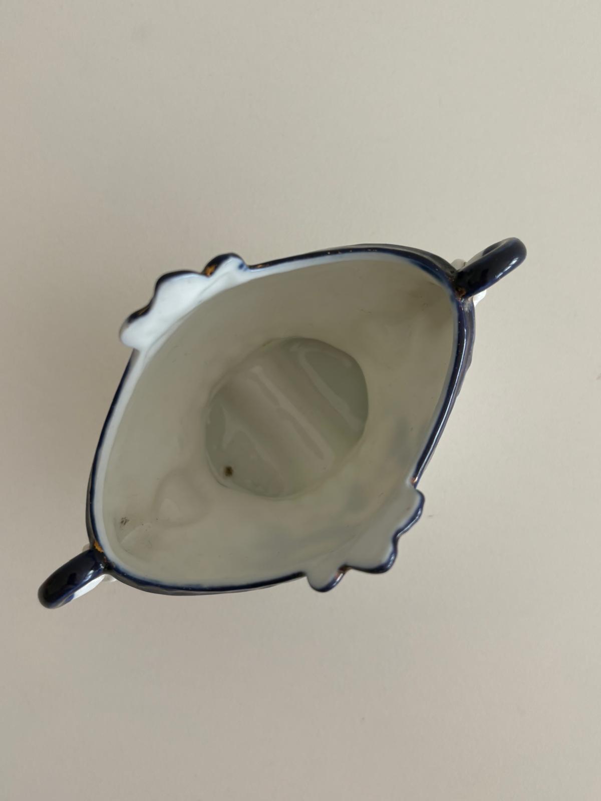 Antique Imari Style Porcelain Bowl with Handles
