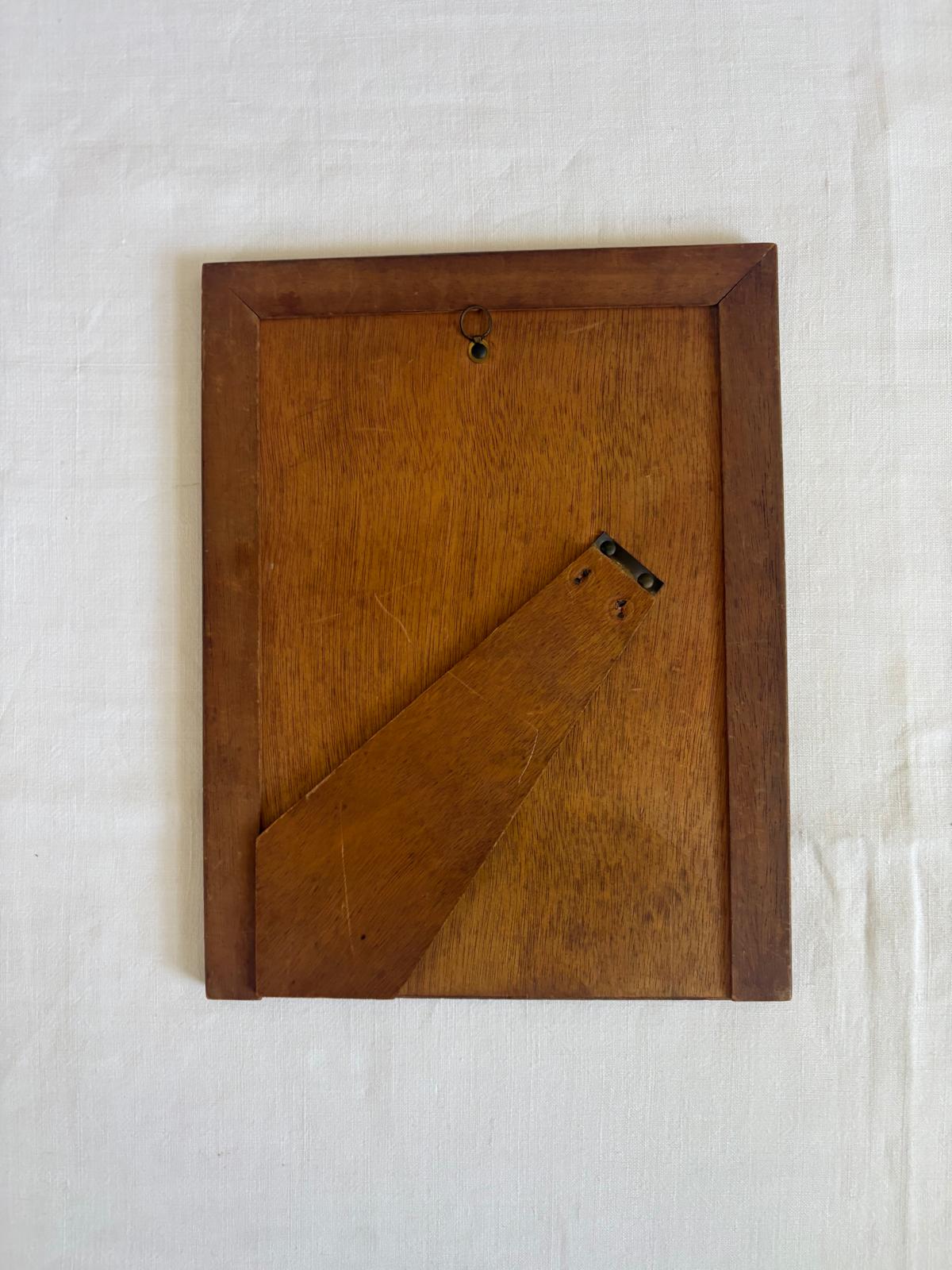 Vintage French Street Scene framed in wood frame - Collector & Curator