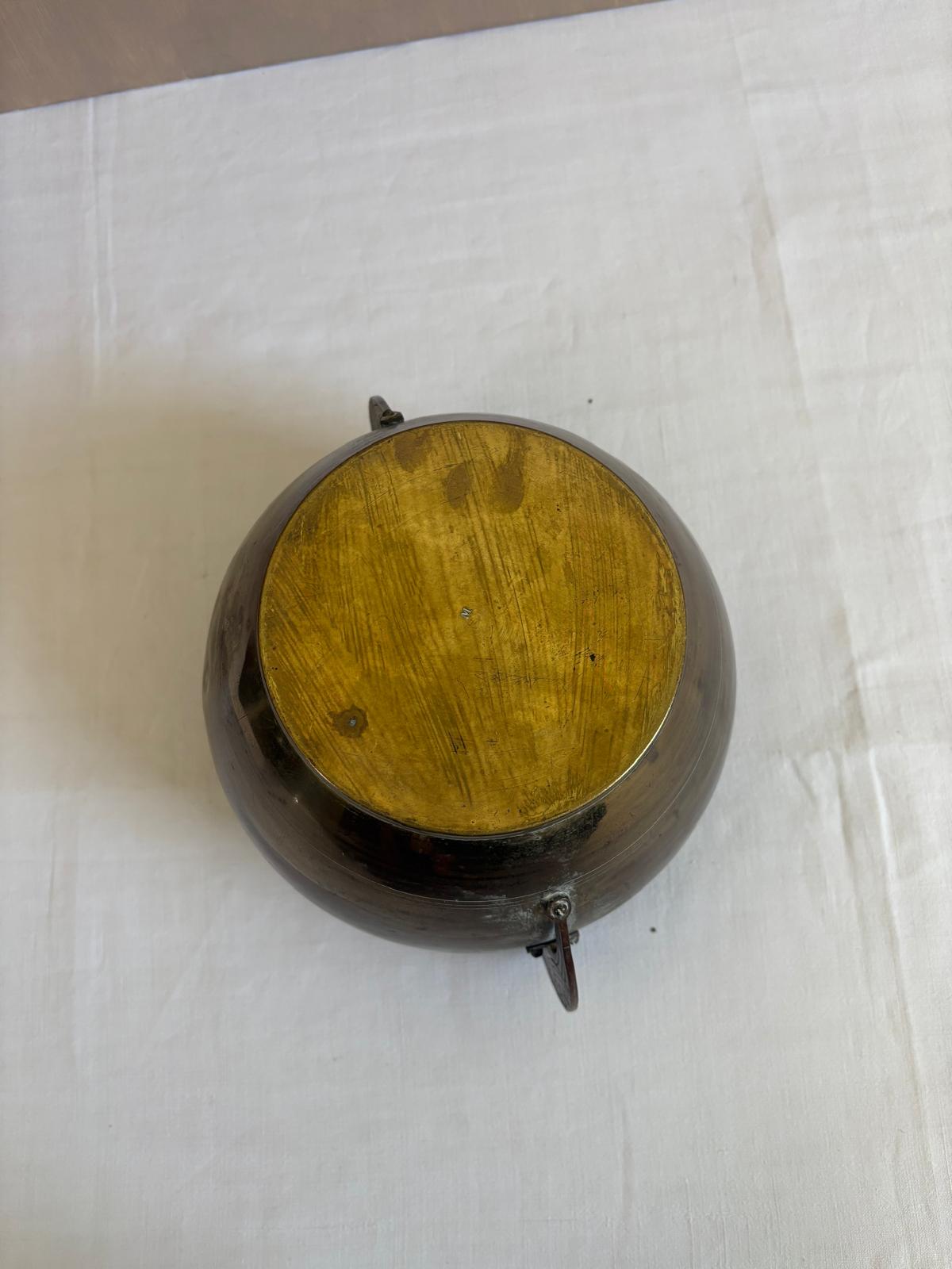 Vintage Brass Cachepot with Figural Bird Handles - Collector & Curator