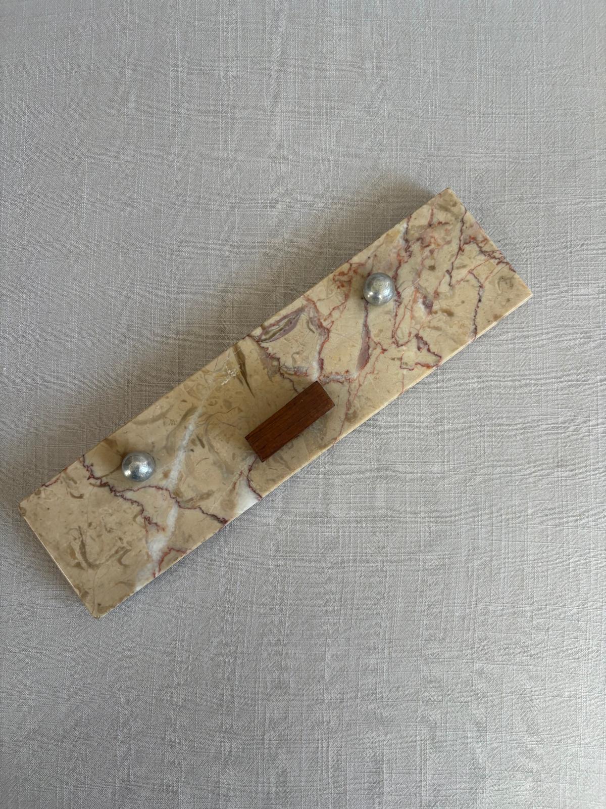 Vintage French Marble & Chrome Picture Stand - Collector & Curator