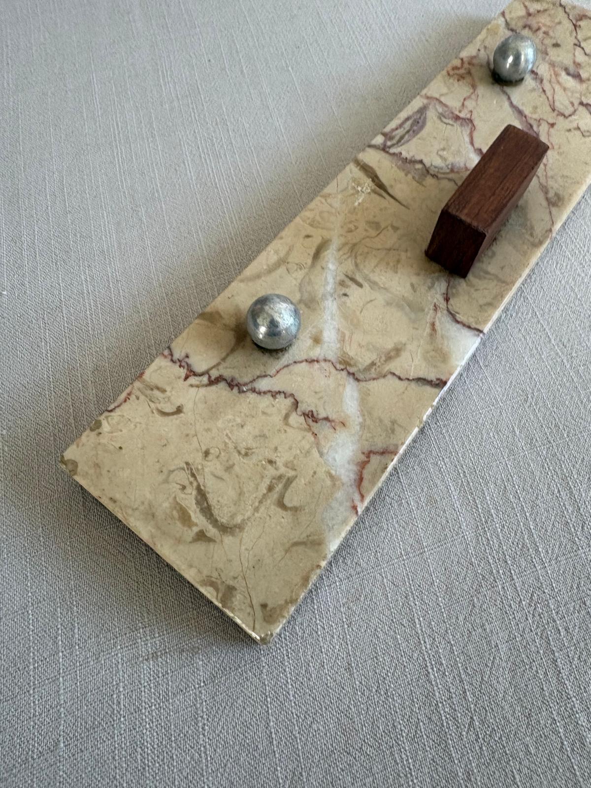 Vintage French Marble & Chrome Picture Stand - Collector & Curator