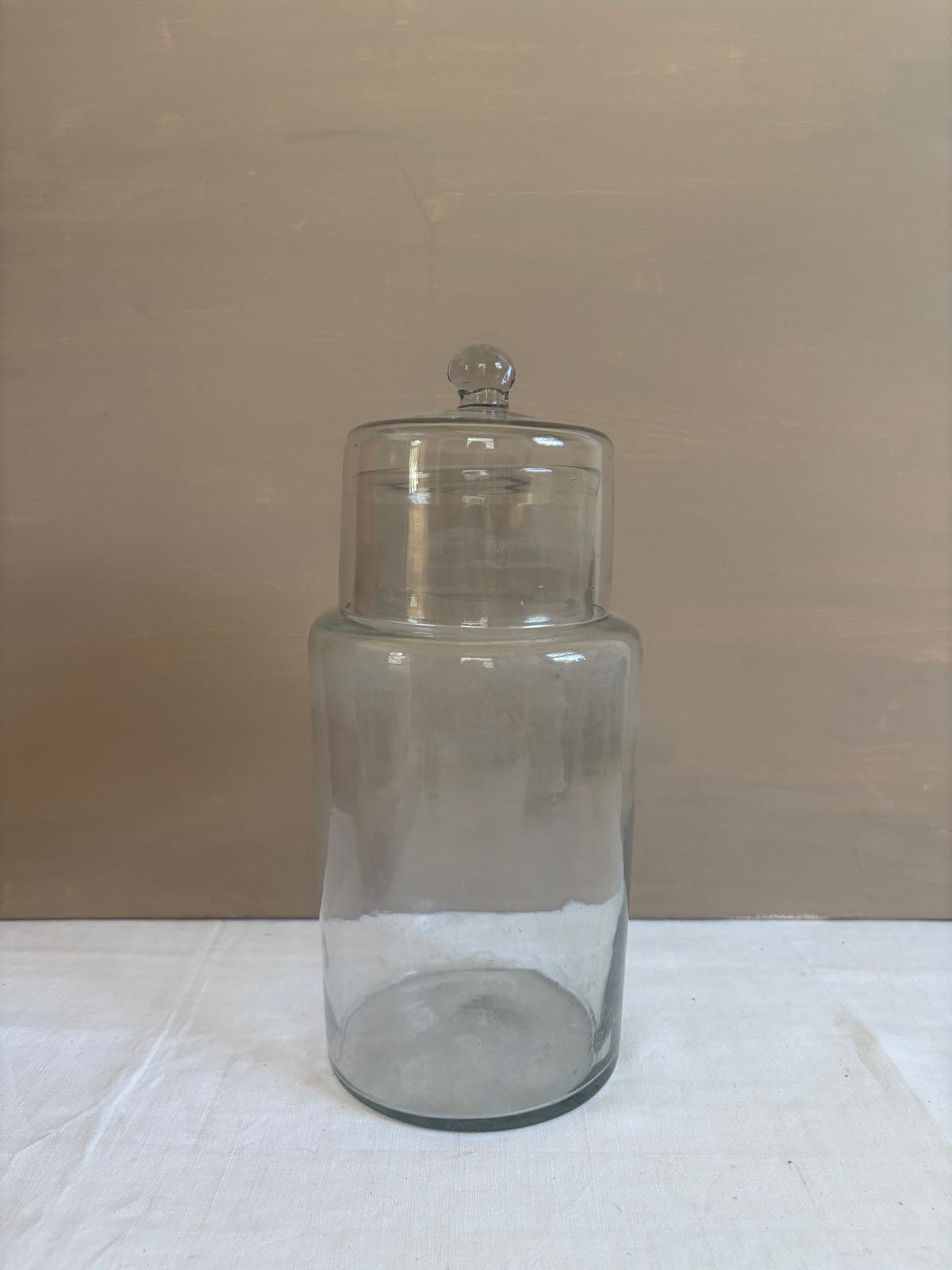 Antique Hand Blown Glass Apothecary Jar with Lid - Collector & Curator