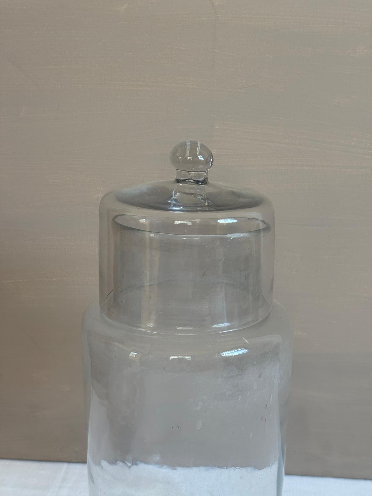Antique Hand Blown Glass Apothecary Jar with Lid - Collector & Curator