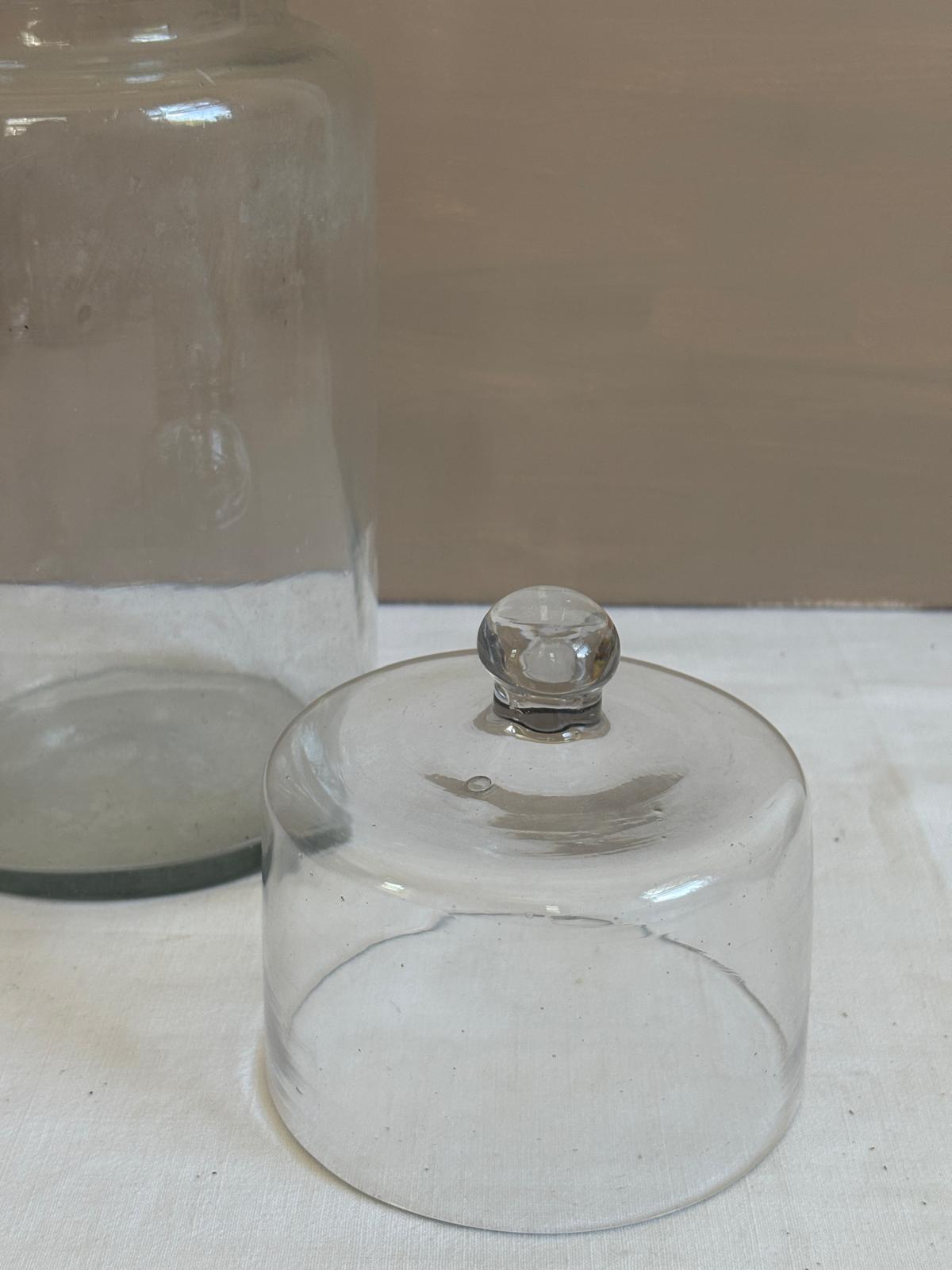 Antique Hand Blown Glass Apothecary Jar with Lid - Collector & Curator