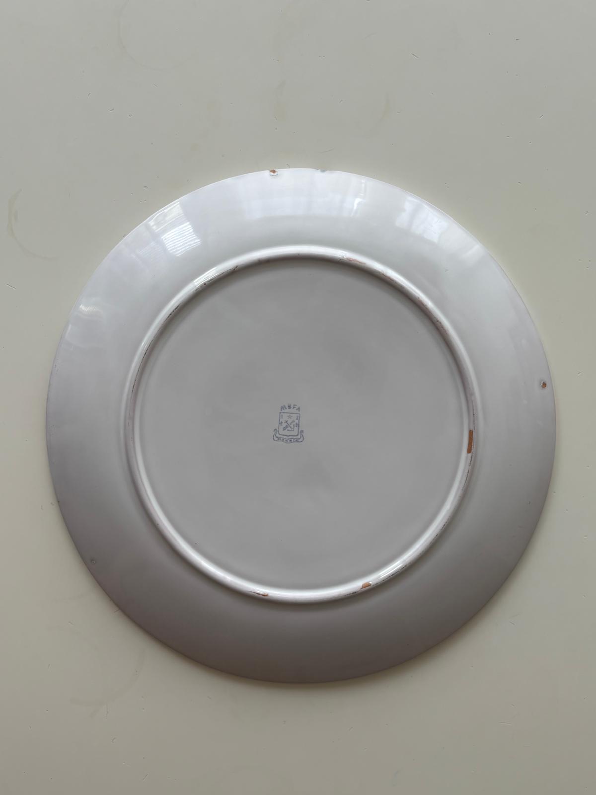 Pornic French Majolica Oyster Plate