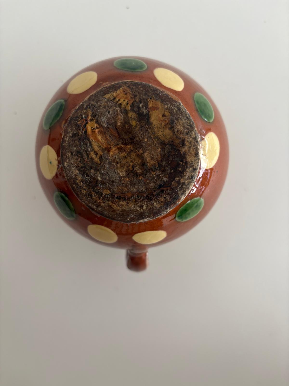 Cream and Green Polka Dot Poterie Savoyard - Collector & Curator