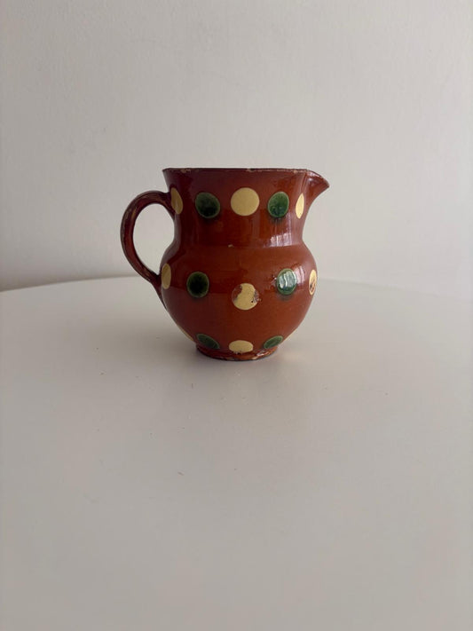 Cream and Green Polka Dot Poterie Savoyard - Collector & Curator