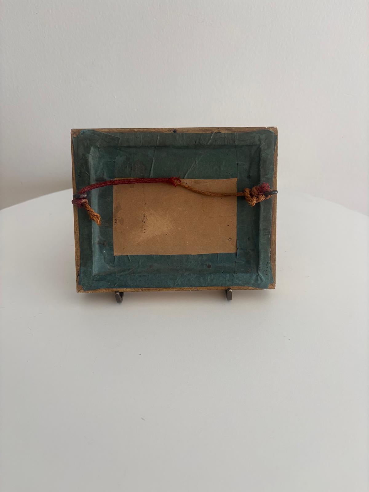 Antique Miniature Lake Landscape Painting in Gilt Frame - Collector & Curator