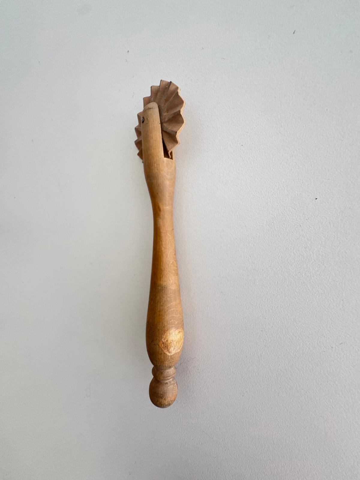 Vintage French Wooden Pastry Wheel - Collector & Curator