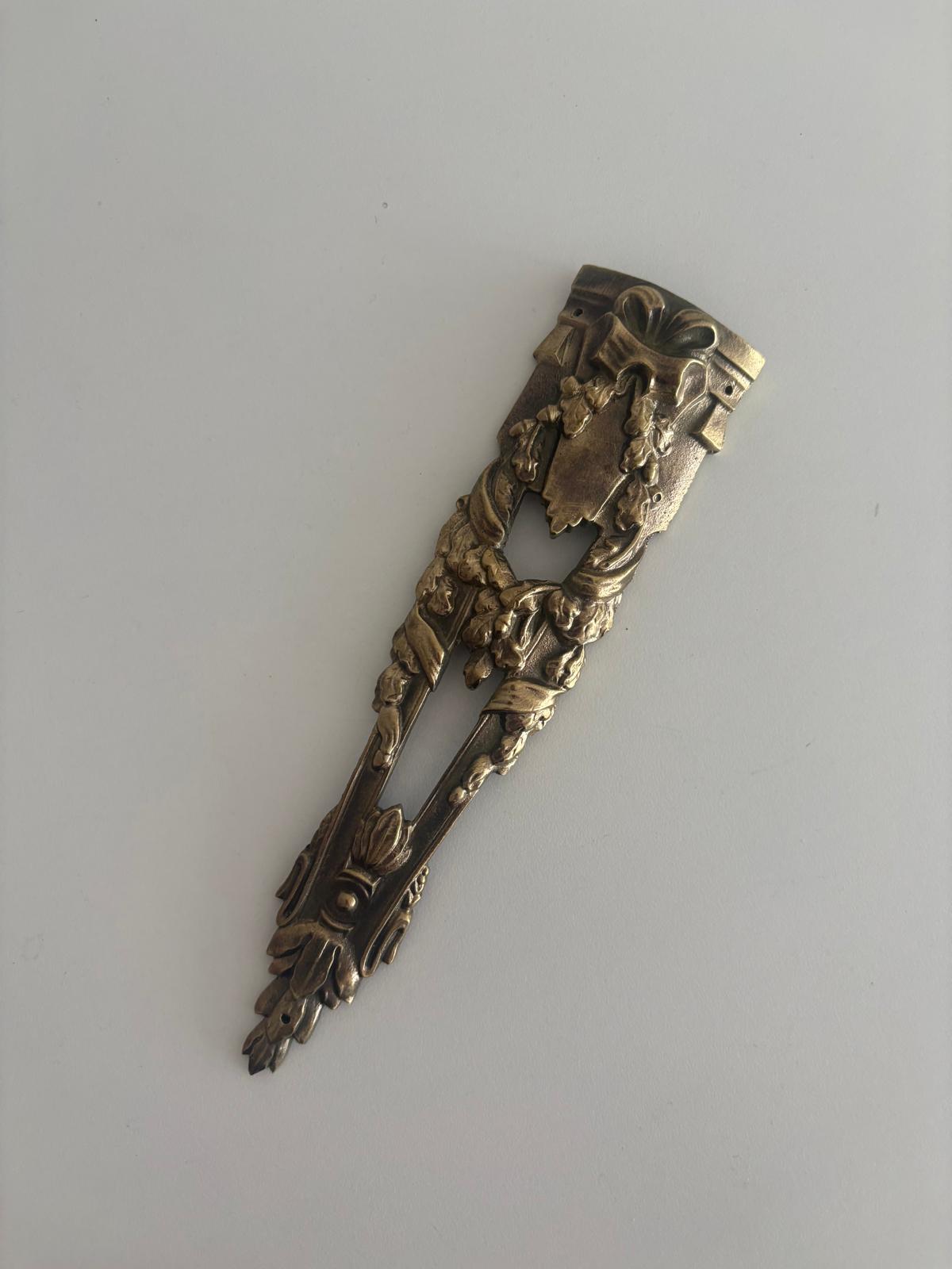 Antique French Pressed Brass Furniture Mount - Collector & Curator