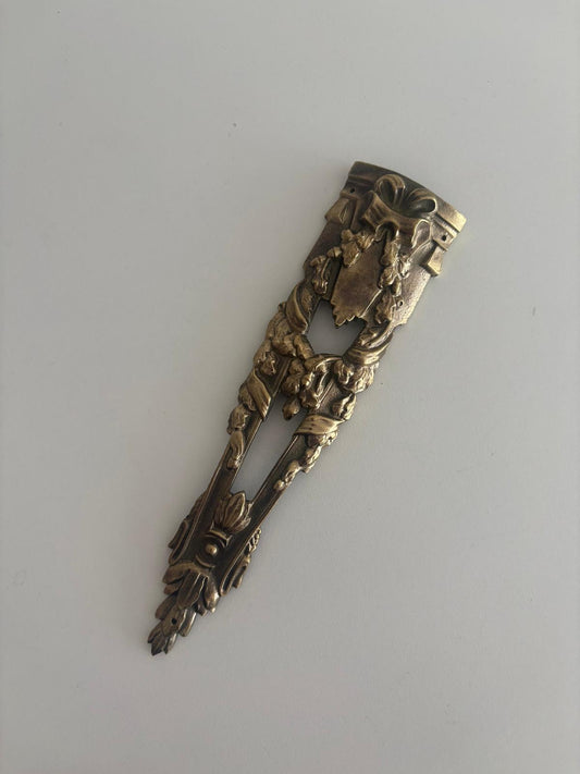 Antique French Pressed Brass Furniture Mount - Collector & Curator