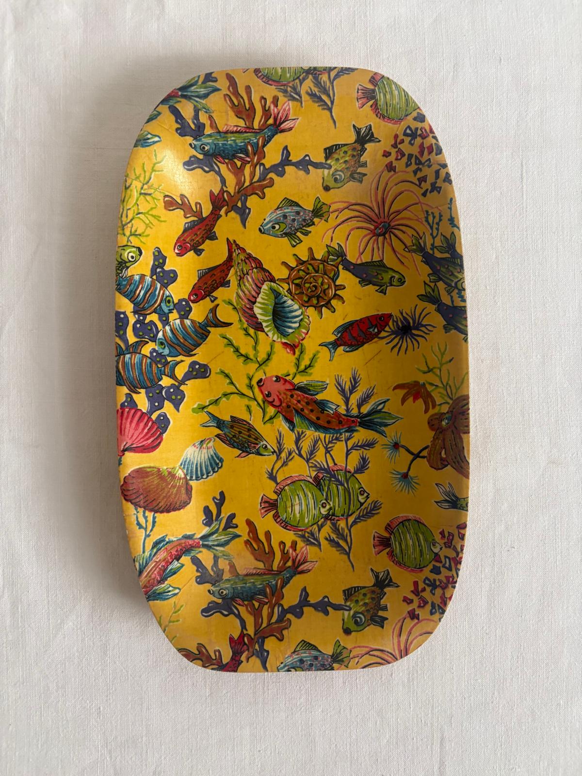 Vintage French  Melamine Fish Tray