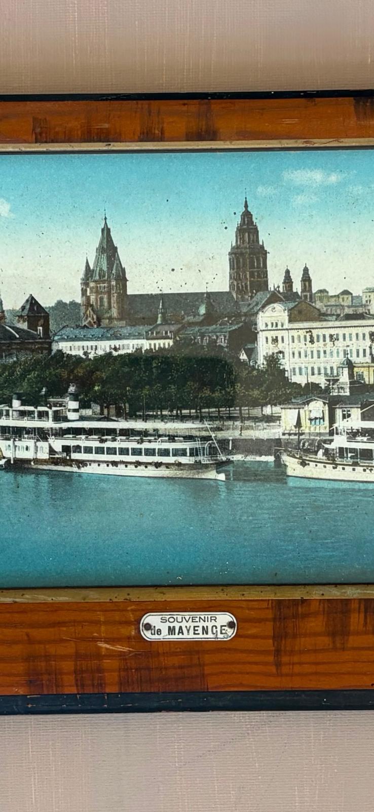 Antique Mainz Rhine River Panoramic Print