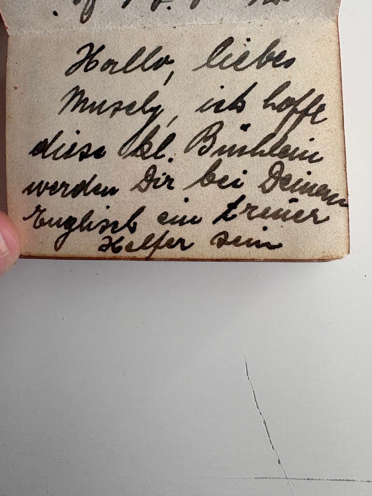 Antique Liliput English German Dictionary Miniature Book, Leipzig Schmidt & Günther