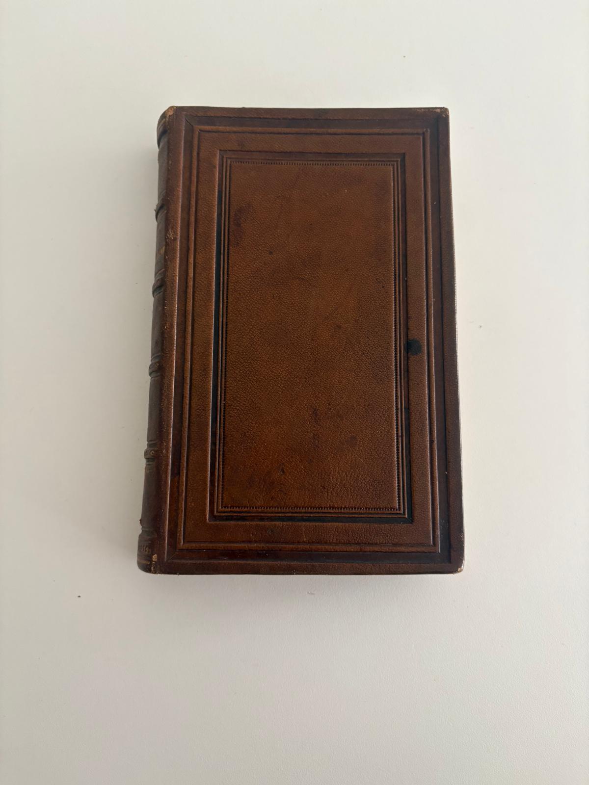 Antique 1872 Swiss French Book Une Voix des Champs by Urbain Olivier Leather Binding