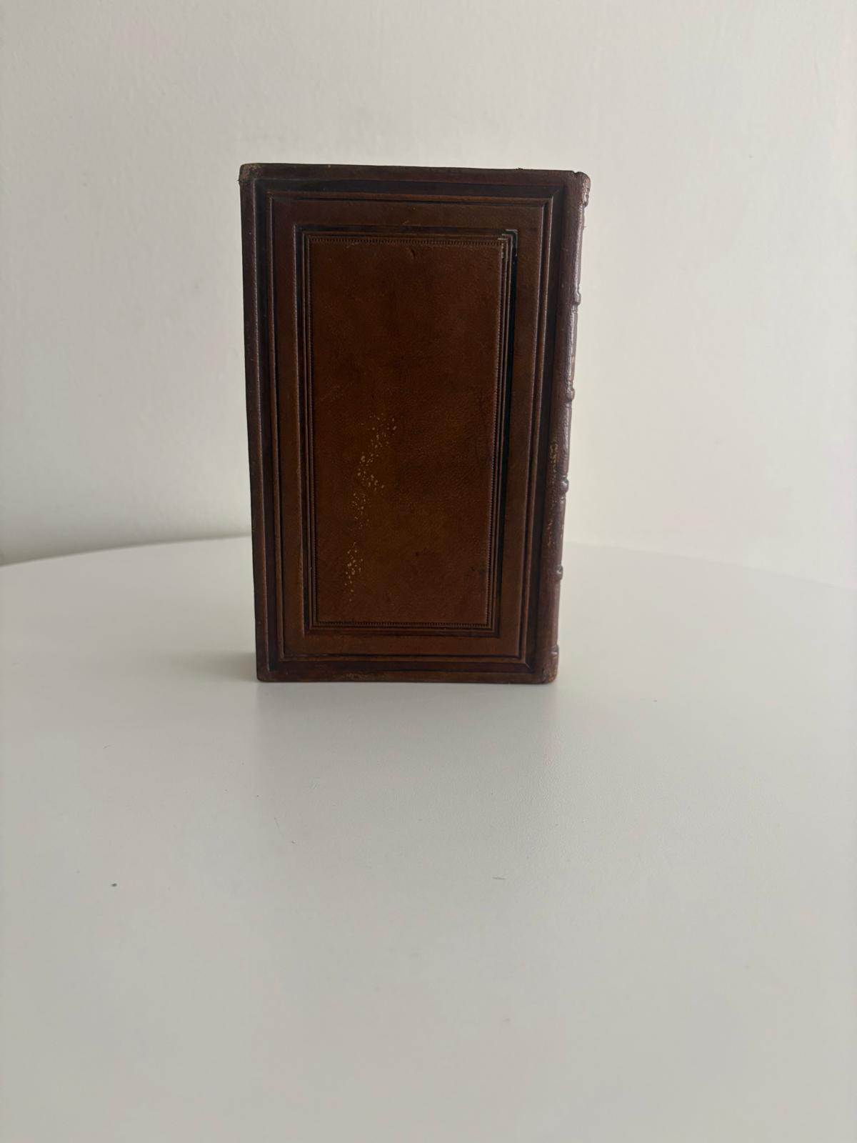 Antique 1872 Swiss French Book Une Voix des Champs by Urbain Olivier Leather Binding