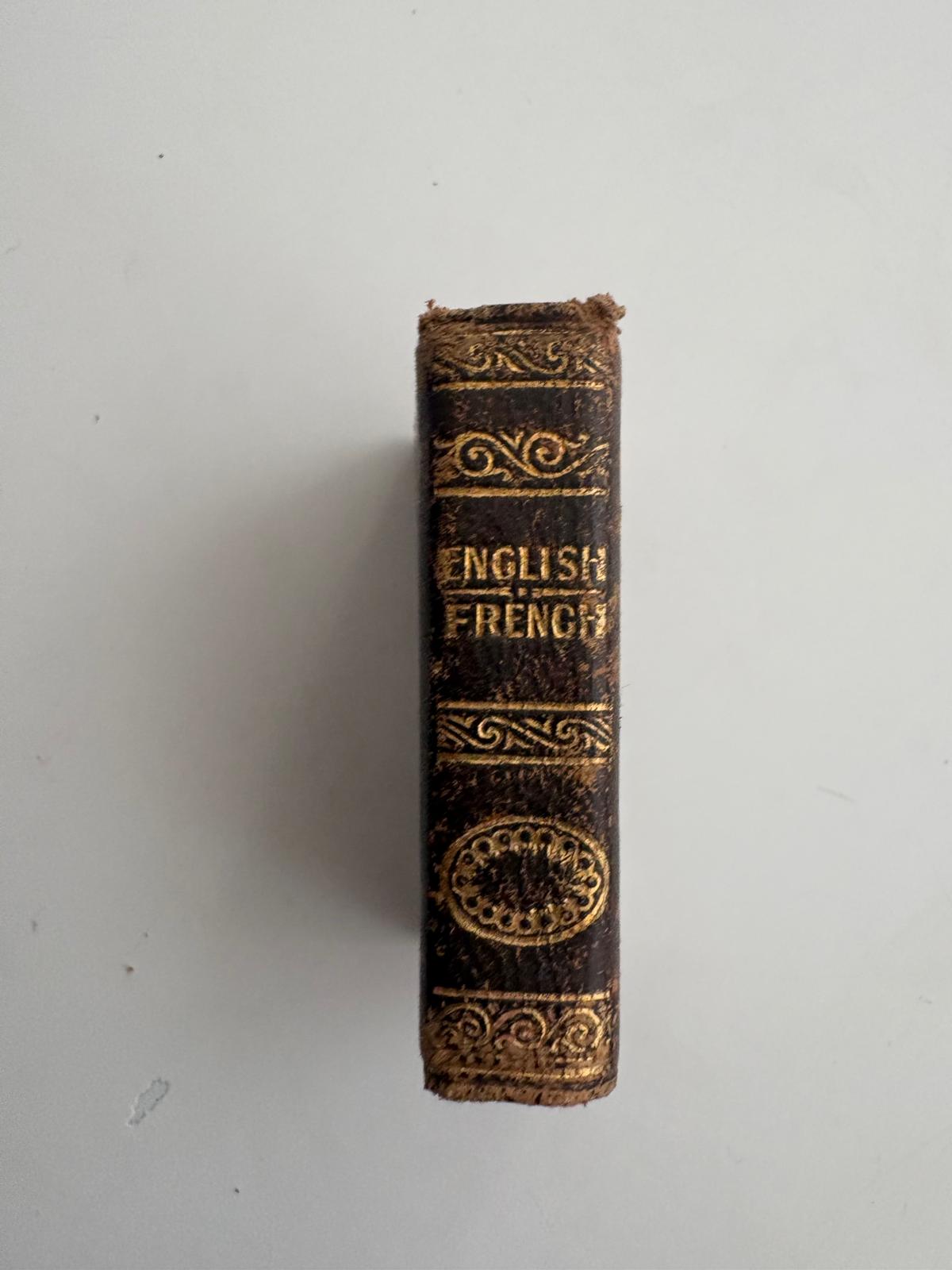 Antique Miniature Lilliput English-French Dictionary