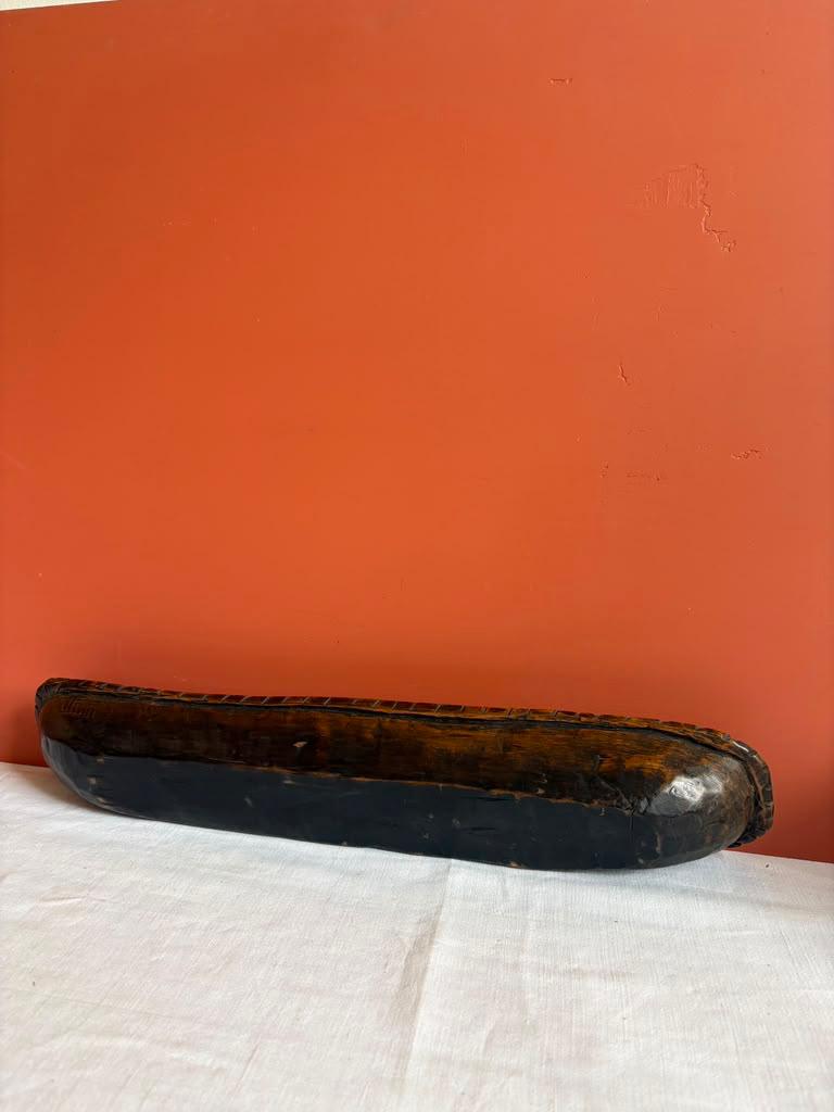 Vintage Hand Carved Wooden Baguette Tray - Collector & Curator