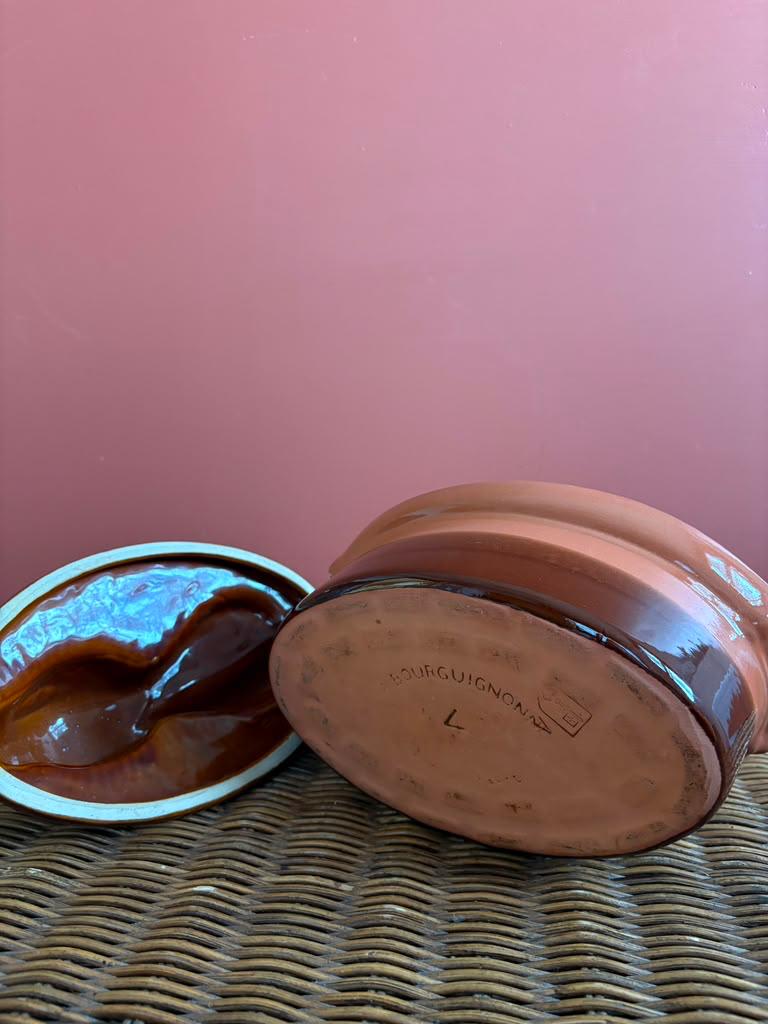 Vintage French Bourguignonne Rabbit Terrine Dish
