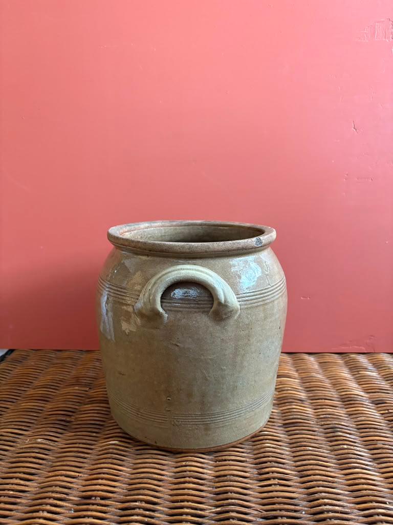 Vintage French Salt Glazed Stoneware Crock