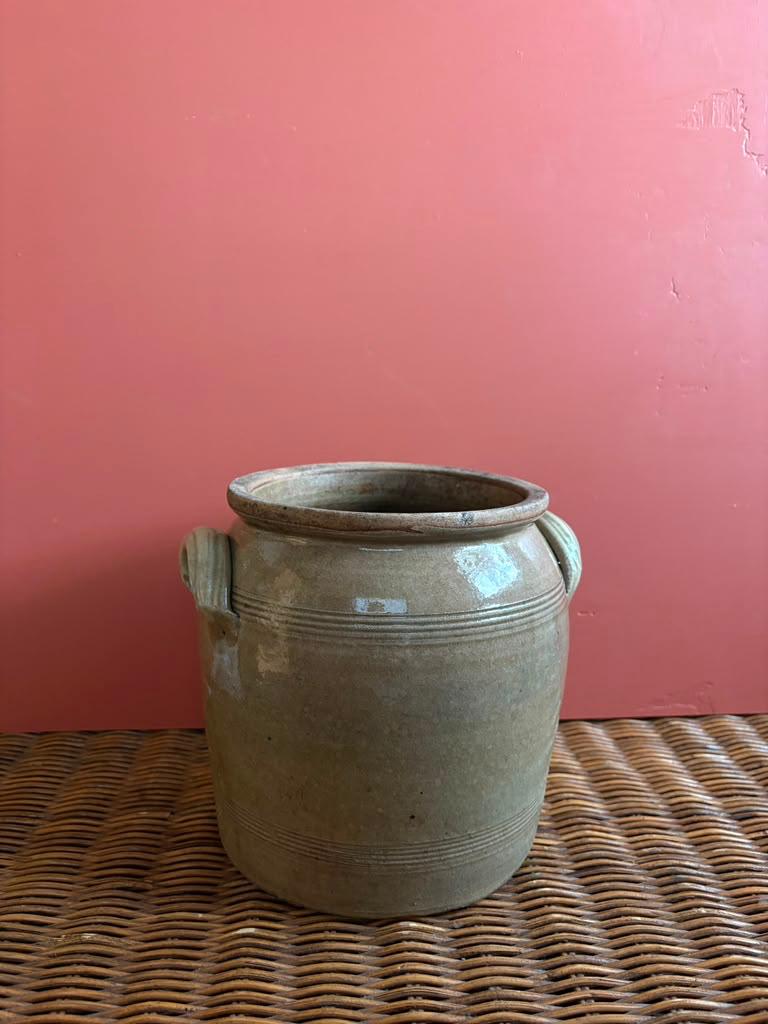 Vintage French Salt Glazed Stoneware Crock