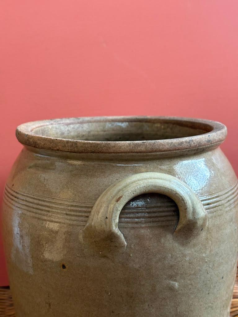 Vintage French Salt Glazed Stoneware Crock