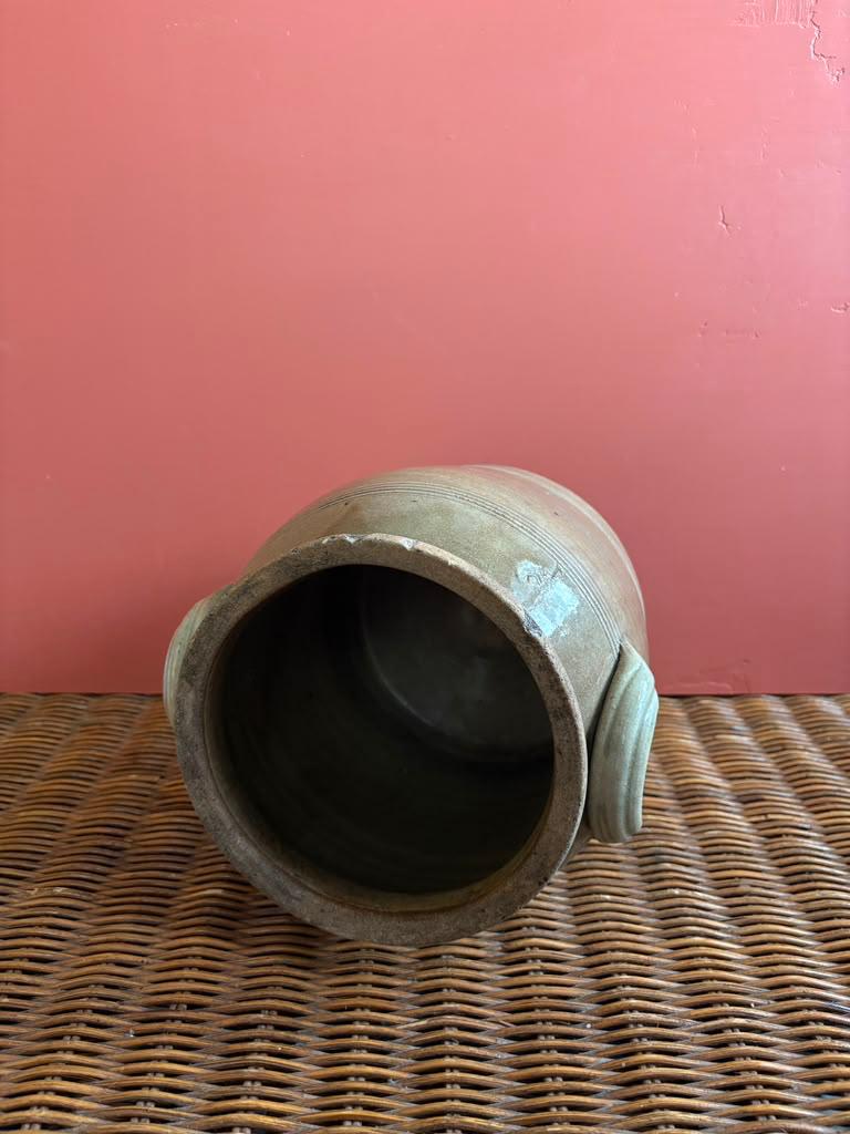Vintage French Salt Glazed Stoneware Crock
