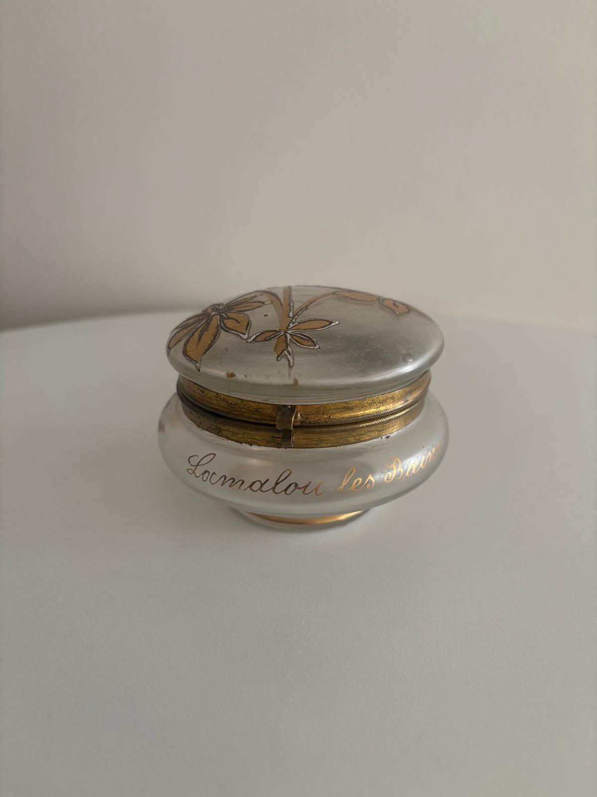 Antique French Lamalou-les-Bains Enameled Glass Souvenir - Collector & Curator