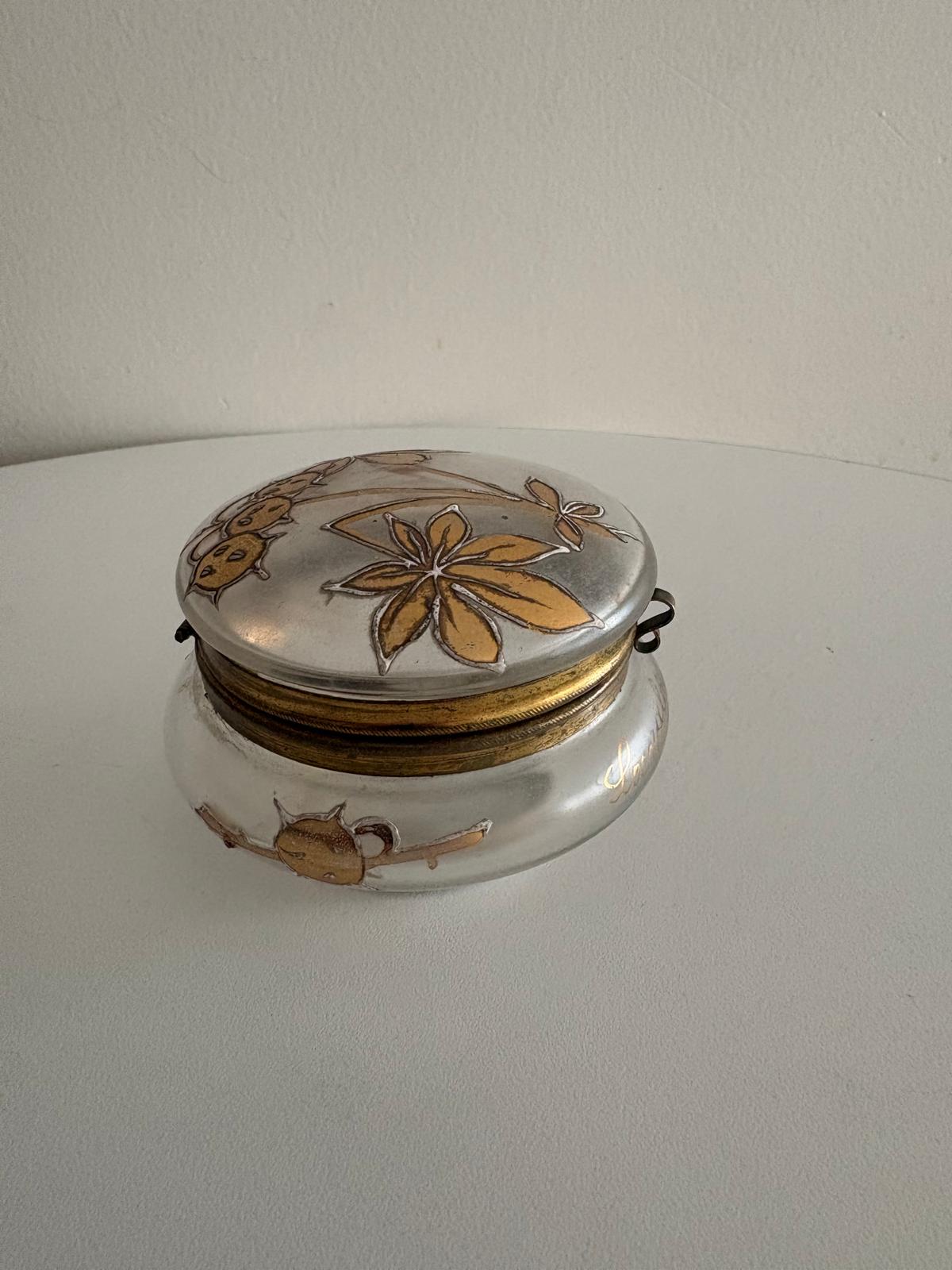 Antique French Lamalou-les-Bains Enameled Glass Souvenir - Collector & Curator