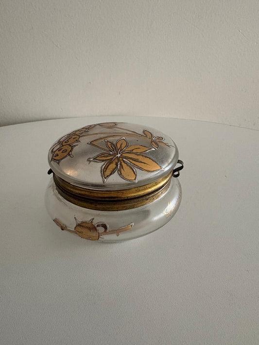 Antique French Lamalou-les-Bains Enameled Glass Souvenir - Collector & Curator