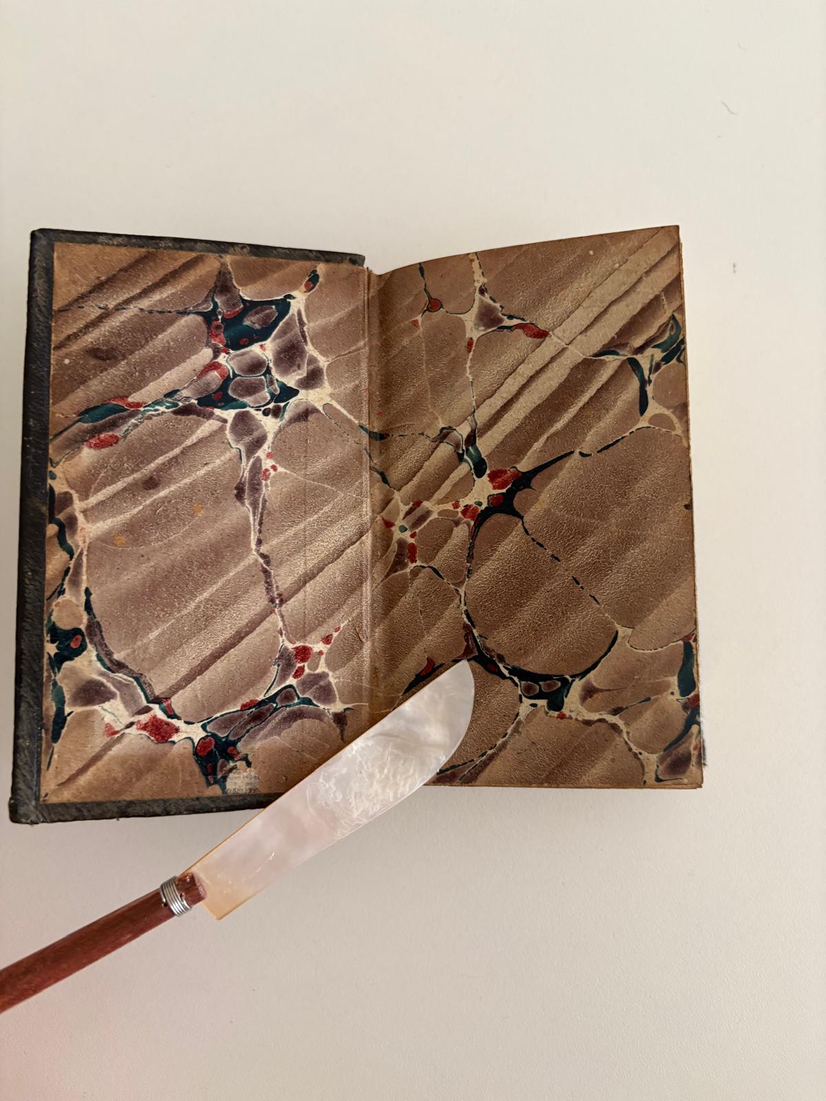 Antique French Protestant Psalms and Prayer Book with Hand-Painted 1841 Inscription - Collector & Curator