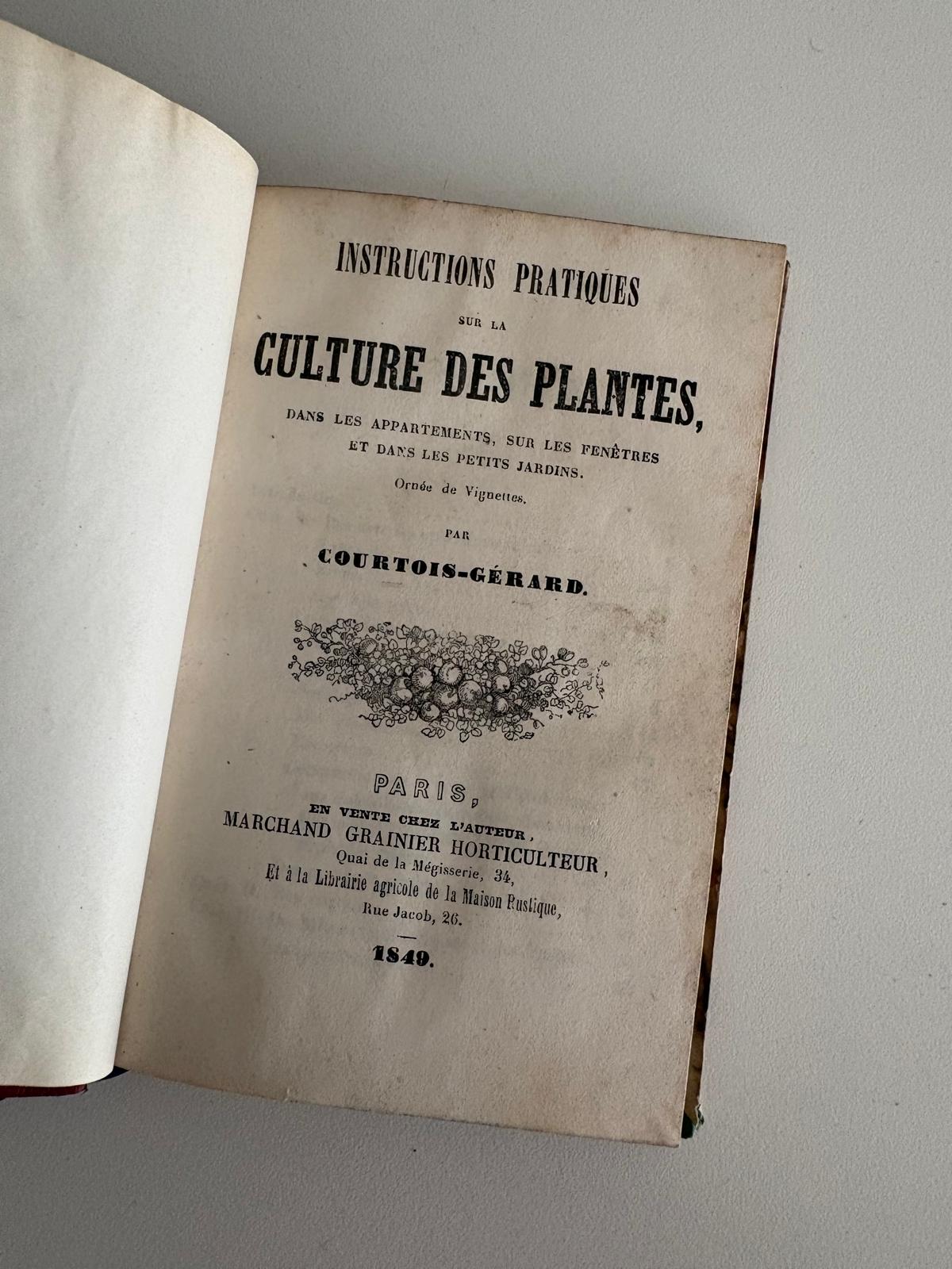 Antique 1849 French Gardening Book - Collector & Curator