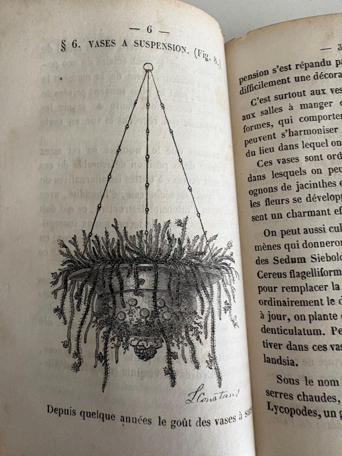 Antique 1849 French Gardening Book - Collector & Curator