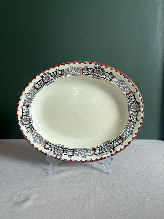 Antique Wedgwood A2031 Aesthetic Movement Floral Serving Platter, Circa 1880 - Collector & Curator