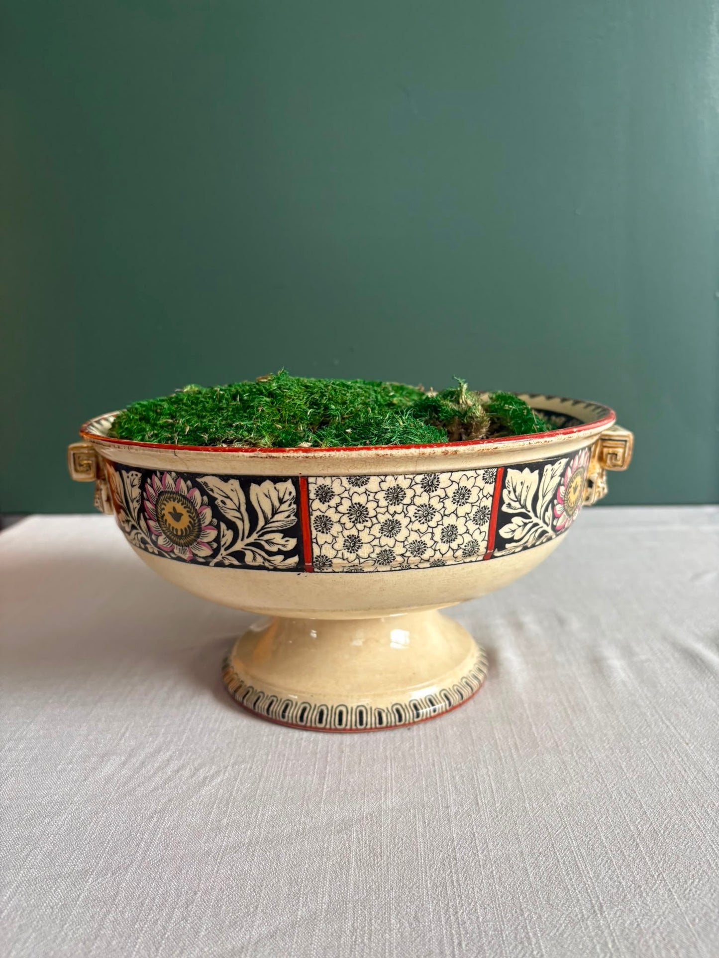 Antique Wedgwood A2031 Aesthetic Movement Footed Centerpiece Bowl, Circa 1880
