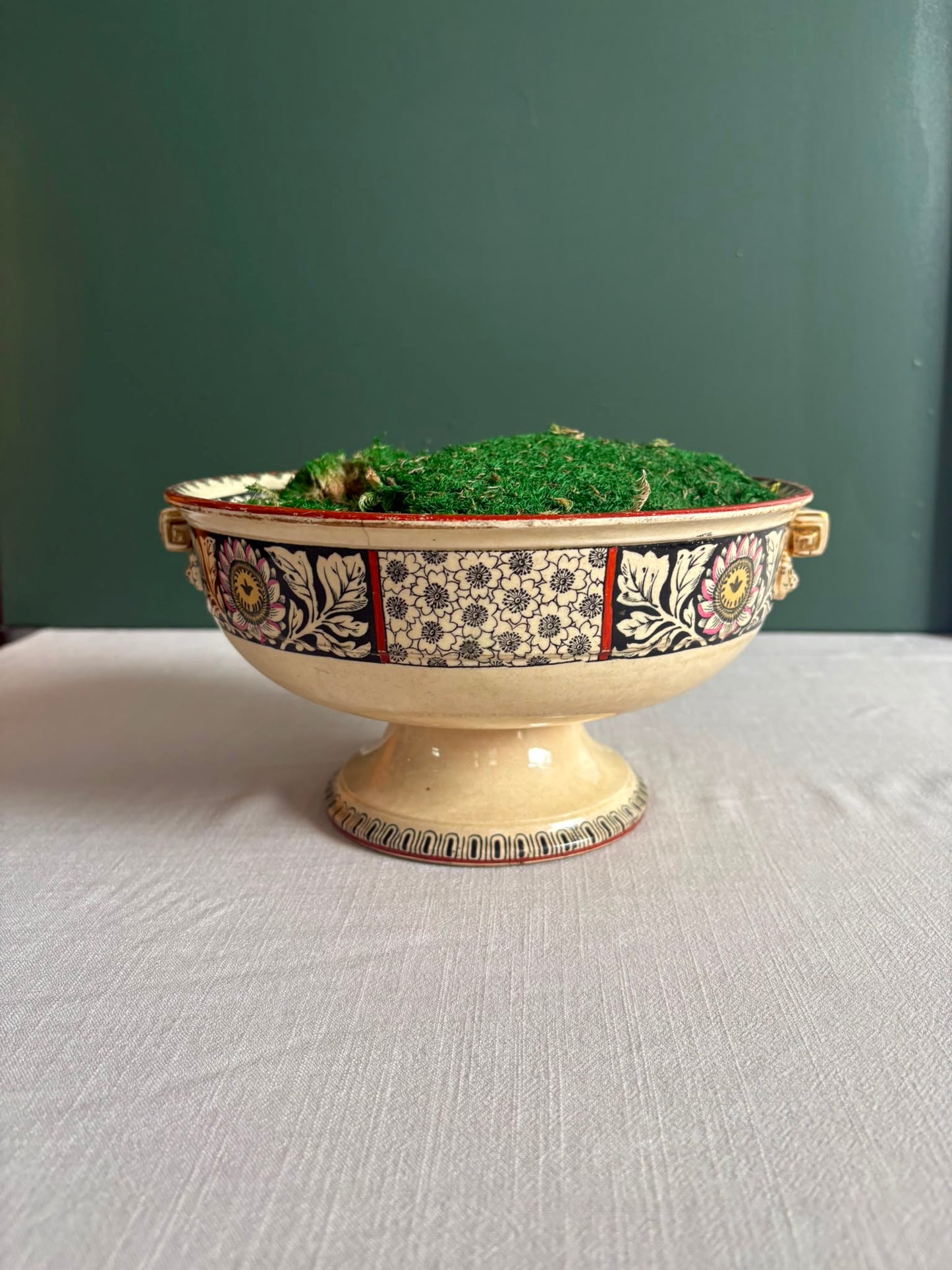 Antique Wedgwood A2031 Aesthetic Movement Footed Centerpiece Bowl, Circa 1880