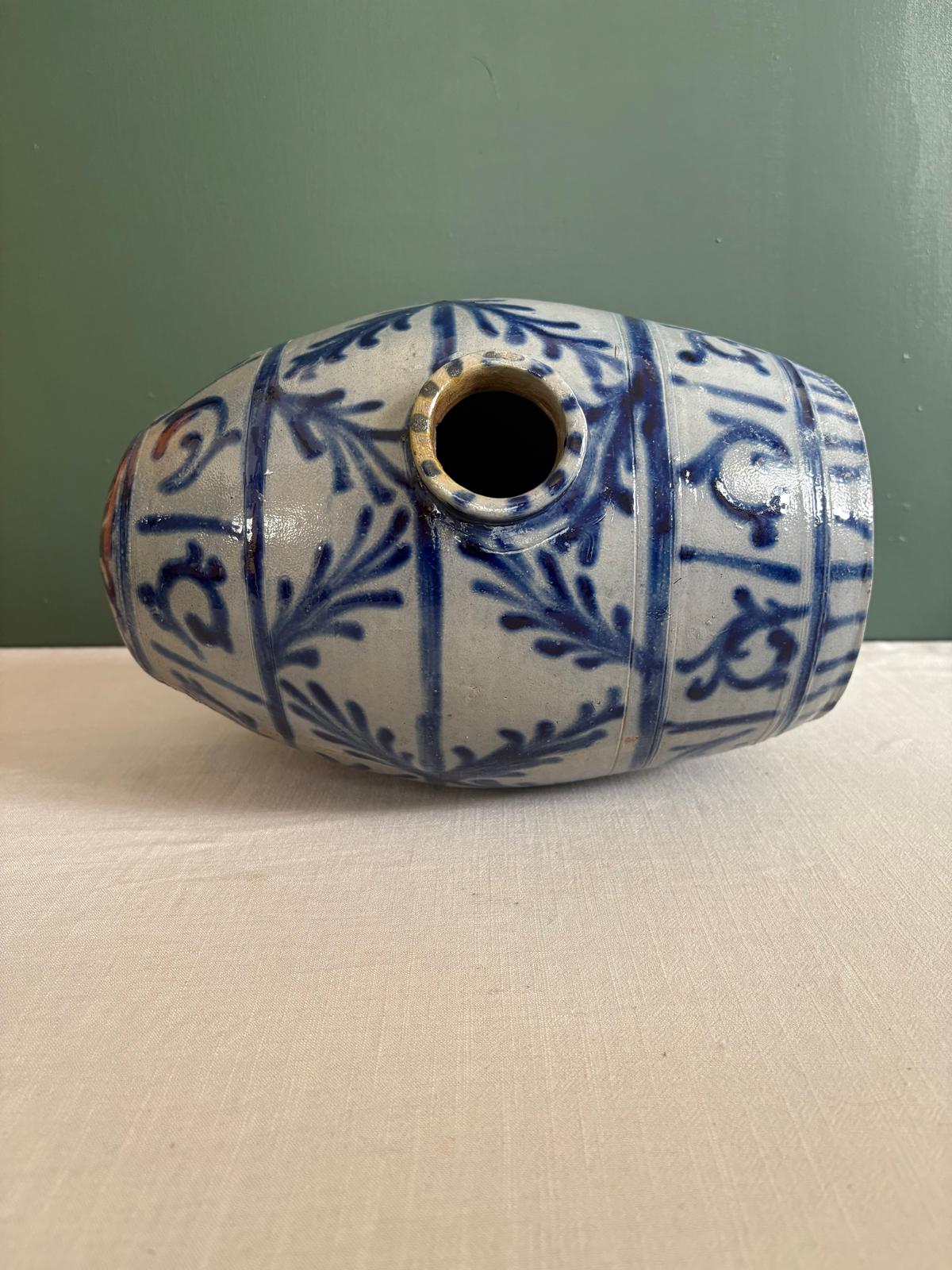 Antique French Alsatian Stoneware Vinegar Barrel