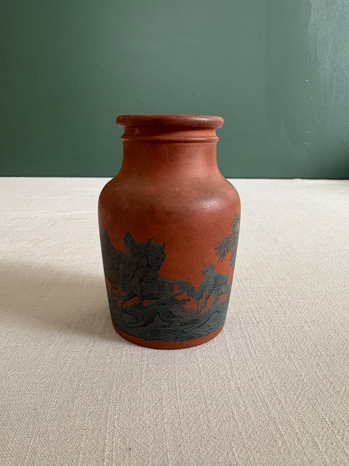 Antique F&R Pratt Prattware Potted Meat Jar c.1860