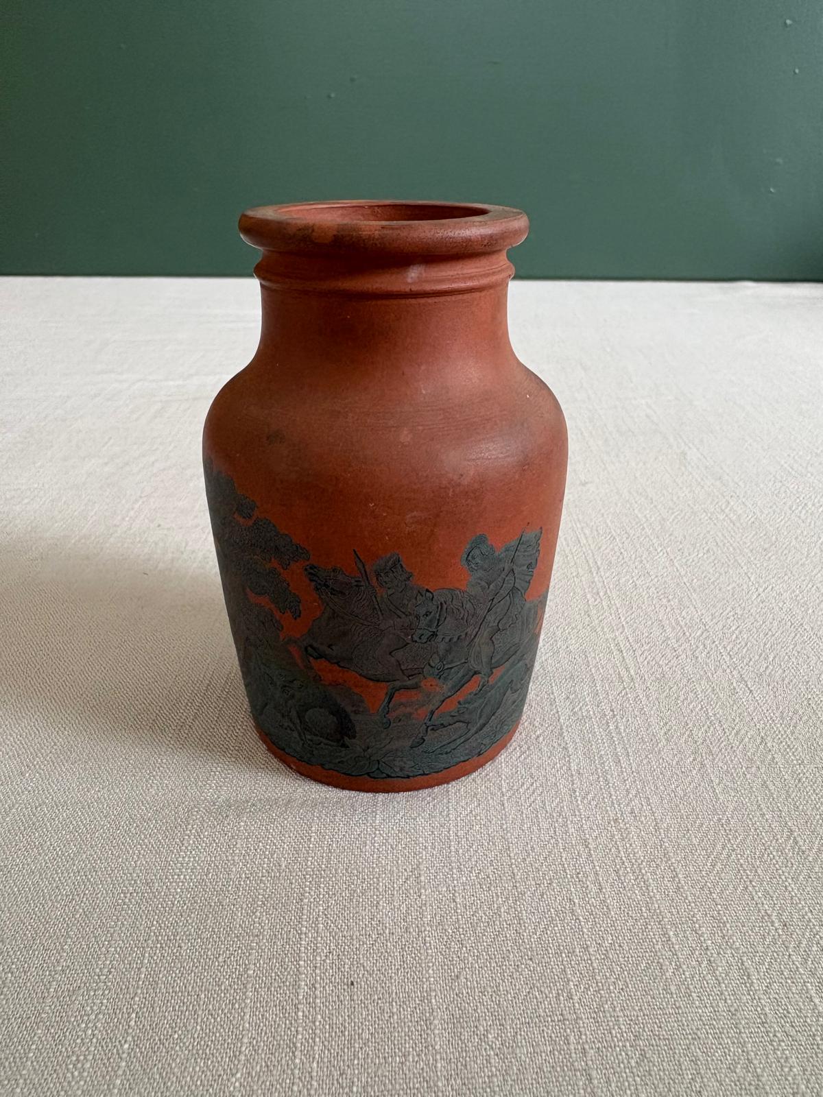 Antique F&R Pratt Prattware Potted Meat Jar c.1860