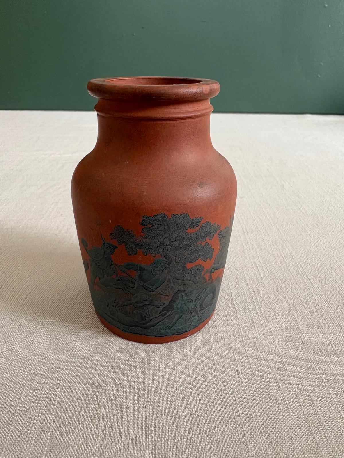 Antique F&R Pratt Prattware Potted Meat Jar c.1860