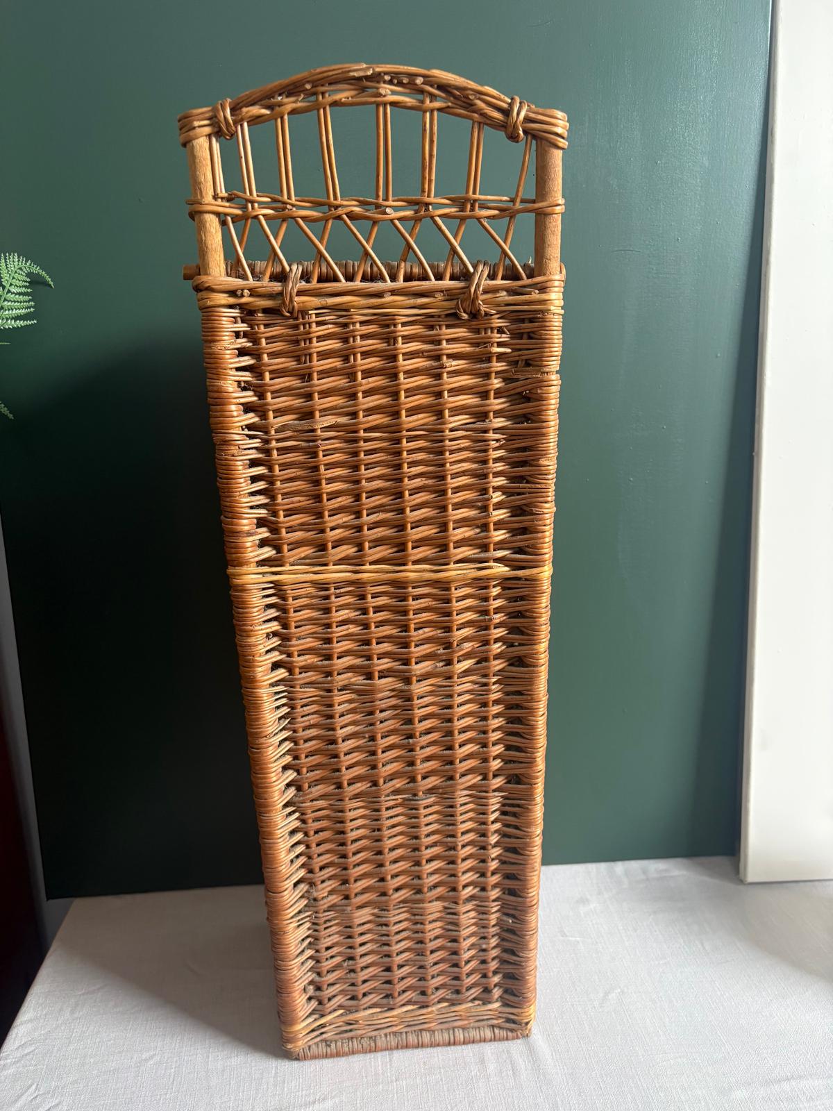Vintage French Wicker Baguette Basket