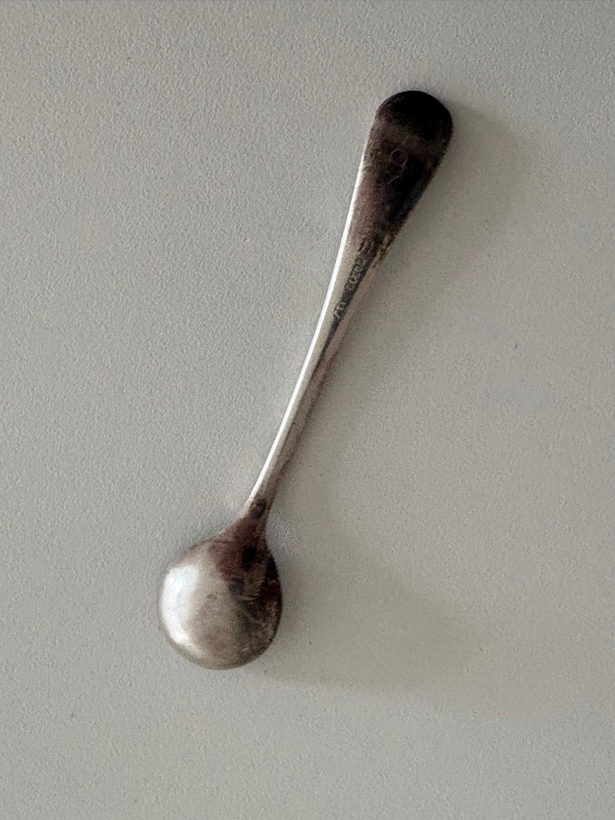 Antique James Dixon & Sons Silver Salt  Plated Spoon/Antique 1815 Georgian Sterling Silver Teaspoon William Bateman