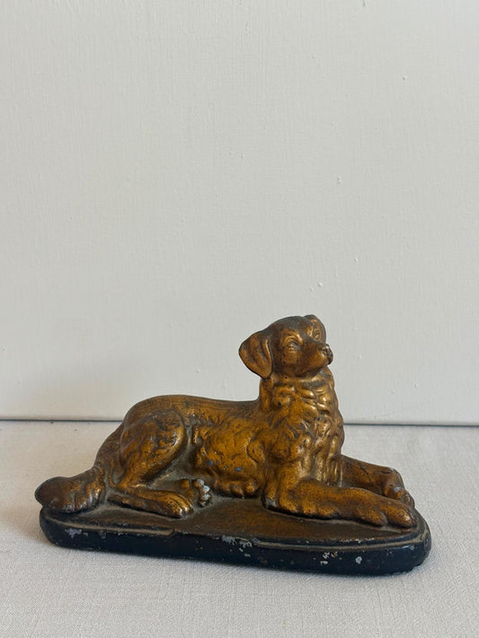 Vintage 1930s French Cast Plaster Dog - Collector & Curator