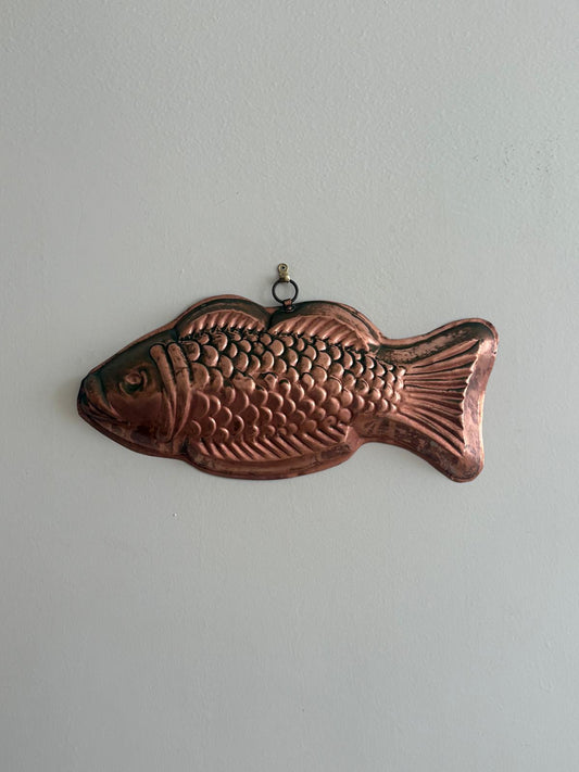 Vintage French Copper Fish Mold