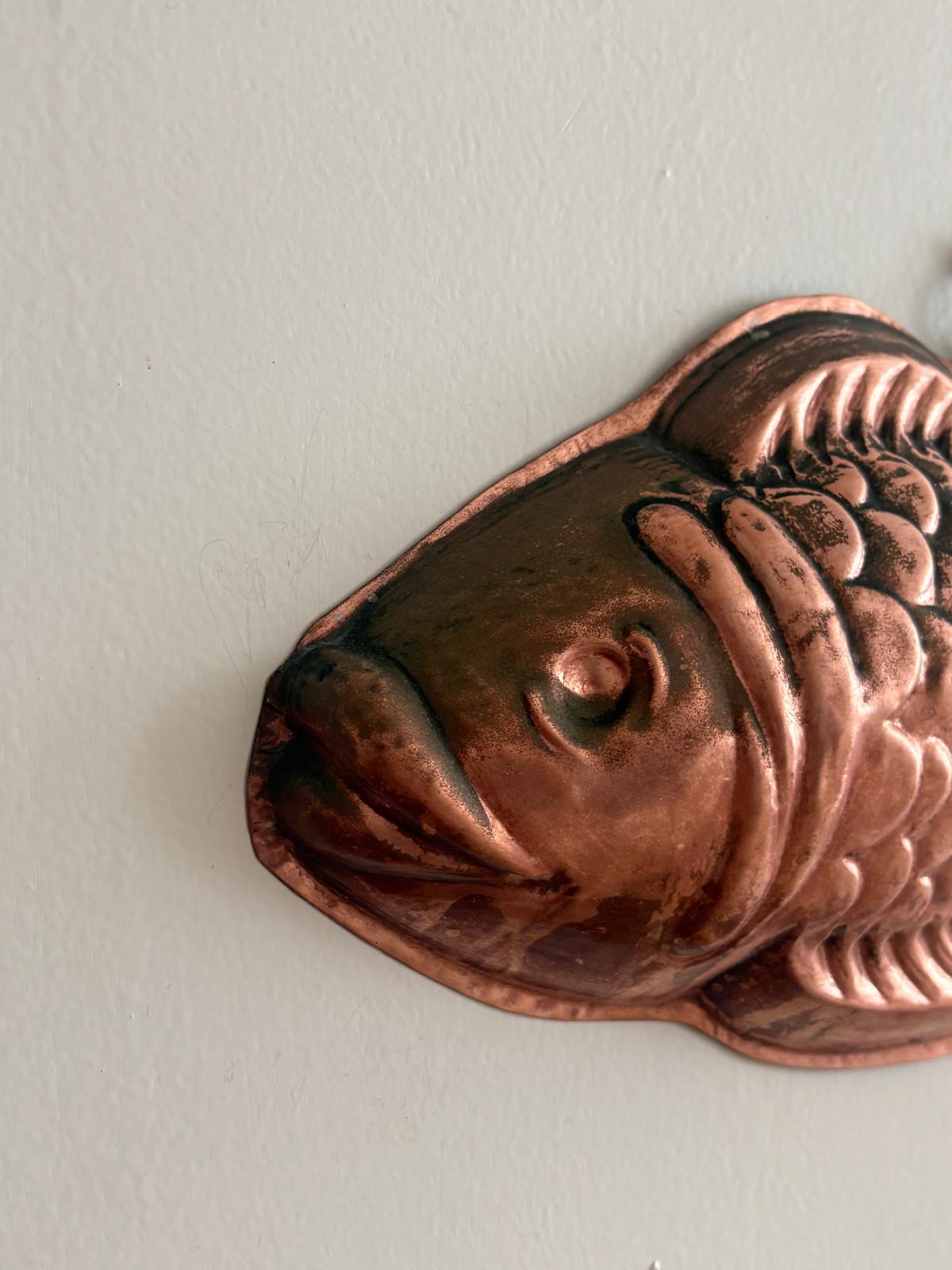 Vintage French Copper Fish Mold